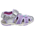 Silver-Lilac - Back - Geox Childrens-Kids Agasim Sandals