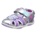 Silver-Lilac - Front - Geox Childrens-Kids Agasim Sandals