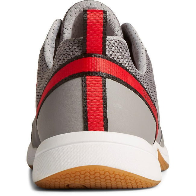 Grey - Side - Sperry Mens Athletic Sea Trainers