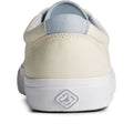Ivory - Side - Sperry Mens Striper II CVO SeaCycled Leather Trainers