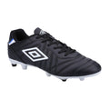 Black-White - Back - Umbro Mens Speciali Liga Leather Football Boots