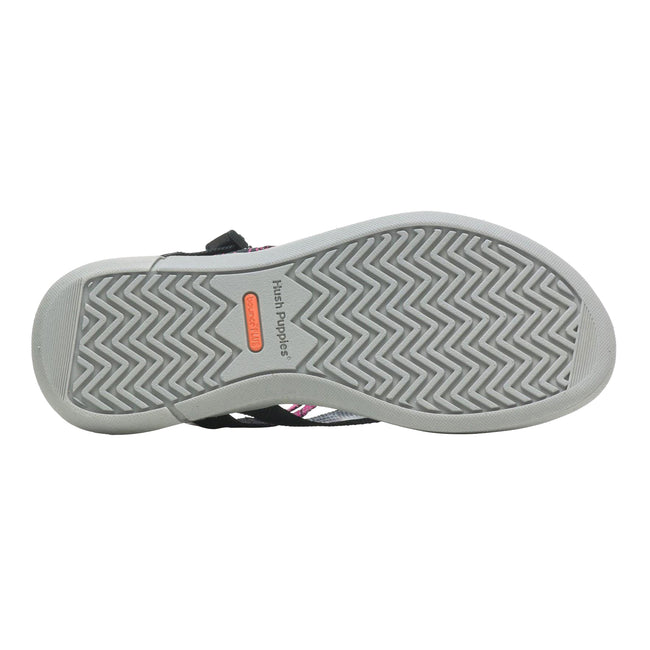 Black-Grey-Pink - Lifestyle - Hush Puppies Womens-Ladies Good Sandals