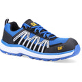 Blue-Black-White - Front - Caterpillar Mens Charge Leather Safety Trainers
