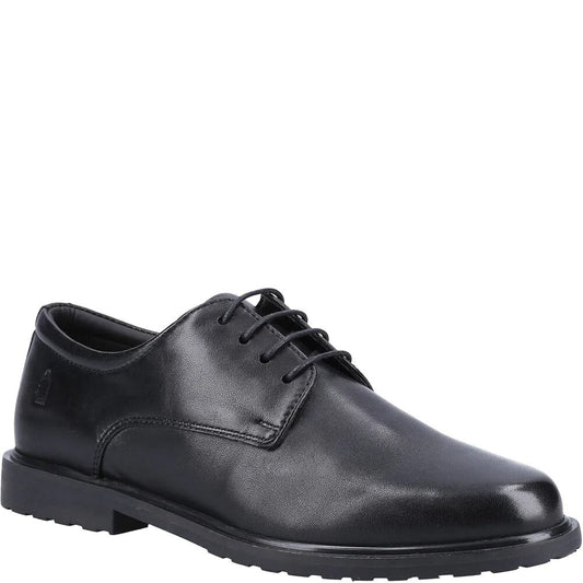 Black - Front - Hush Puppies Womens-Ladies Verity Plain Leather Oxfords