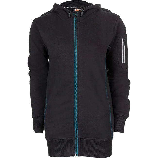 Black - Front - Dickies Workwear Womens-Ladies Performance Full Zip Hoodie