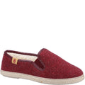 Burgundy - Front - Hush Puppies Womens-Ladies Recycled Slippers