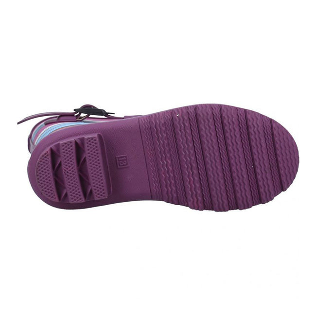 Purple - Lifestyle - Cotswold Childrens-Kids Stripe Wellington Boots