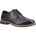 Black-Tan - Front - Hush Puppies Girls Verity Leather Brogues