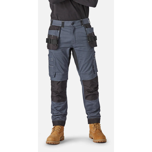 Grey-Black - Front - Dickies Mens Holster Universal Flexible Work Trousers