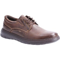 Brown - Front - Hush Puppies Mens Triton Leather Casual Shoes