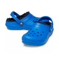 Bolt Blue - Side - Crocs Childrens-Kids Classic Lined Clogs