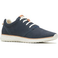 Navy - Front - Hush Puppies Mens Good Leather Trainers