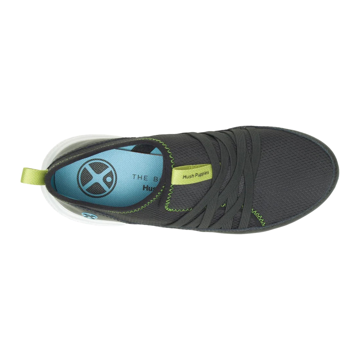Black - Pack Shot - Hush Puppies Womens-Ladies Elevate Leather Trainers
