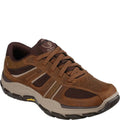 Desert - Front - Skechers Mens Respected Edgemere Leather Trainers