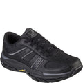 Black - Front - Skechers Mens Respected Edgemere Leather Trainers