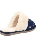 Navy - Back - Hush Puppies Womens-Ladies Arianna Stars Suede Slippers