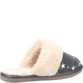 Grey - Back - Hush Puppies Womens-Ladies Arianna Stars Suede Slippers