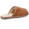 Tan - Back - Hush Puppies Mens Coady Suede Slippers