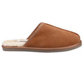 Tan - Side - Hush Puppies Mens Coady Suede Slippers