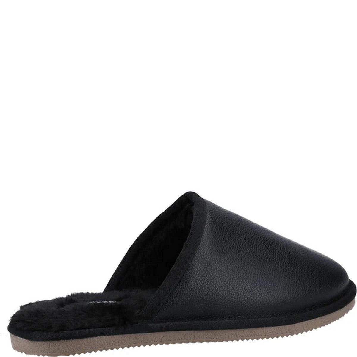 Tan - Pack Shot - Hush Puppies Mens Coady Leather Slippers