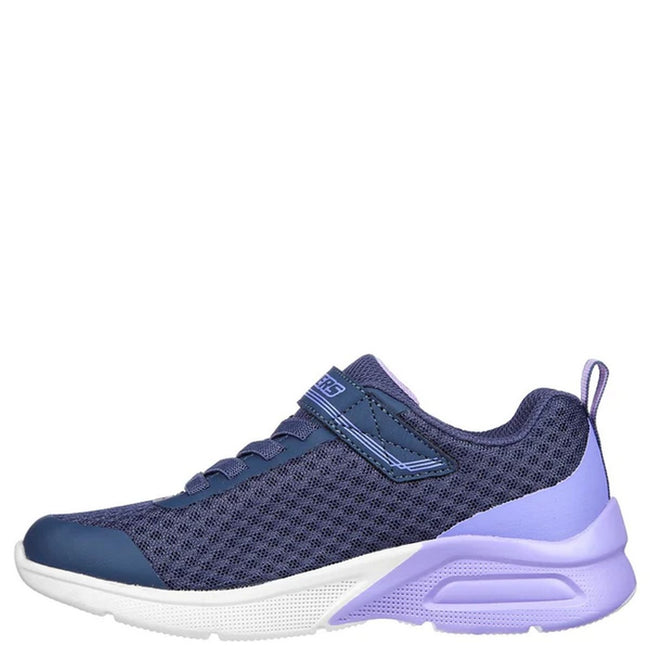 Charcoal - Side - Skechers Girls Microspec Max Epic Brights Trainers