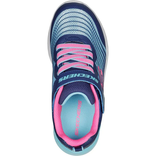 Navy-Pink - Lifestyle - Skechers Girls Microspec Rejoice Racer Trainers