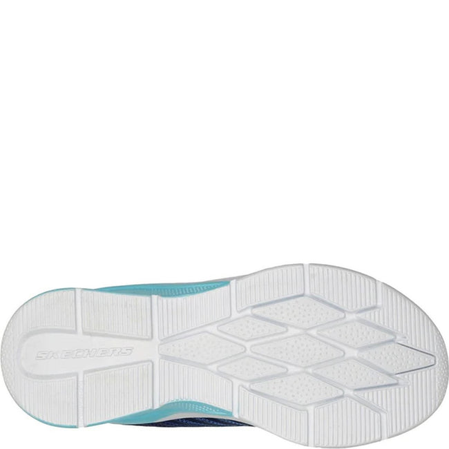 Navy-Pink - Pack Shot - Skechers Girls Microspec Rejoice Racer Trainers