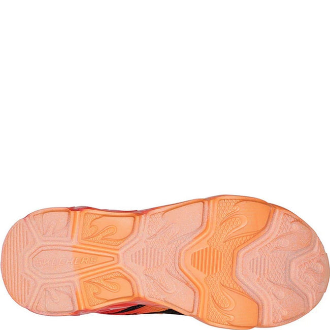 Black-Red - Pack Shot - Skechers Boys S-Lights Thermo Flash Heat Flux Trainers