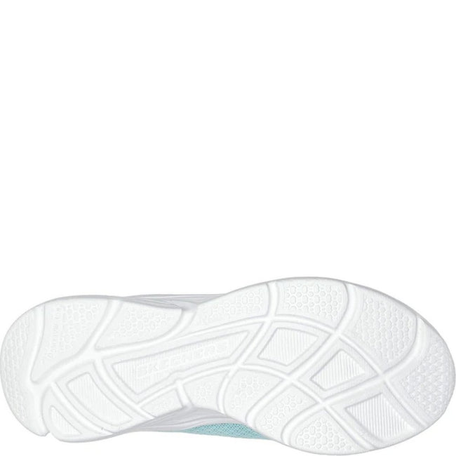 Aqua Blue - Pack Shot - Skechers Girls Wavy Lites Blissfully Free Trainers
