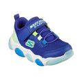 Blue-Lime - Front - Skechers Boys S Lights Mighty Glow Trainers