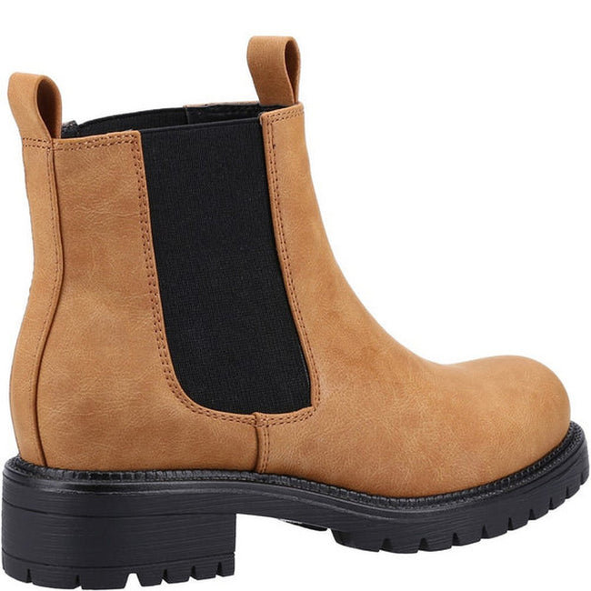 Tan - Back - Divaz Womens-Ladies Taijal Ankle Boots