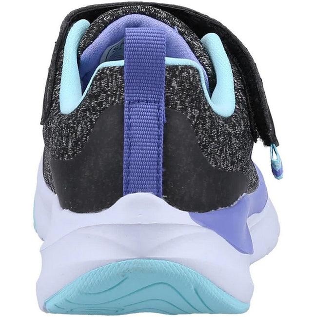 Black-Aqua Blue - Side - Skechers Girls Ultra Groove Jumper Trainers