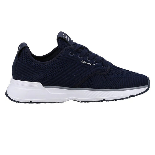 Marine - Back - Gant Mens Beeker Suede Trainers