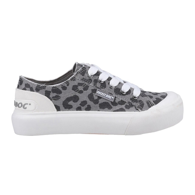 Grey - Side - Rocket Dog Womens-Ladies Jazzin Plus Ames Trainers