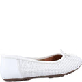 White - Lifestyle - Hush Puppies Womens-Ladies Ballerina Leather Pumps