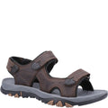 Brown - Front - Cotswold Mens Lansdown Leather Sandals