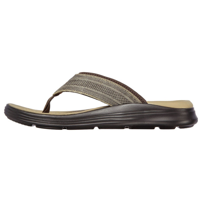 Light Brown - Side - Skechers Mens Sargo Point Vista Sandals