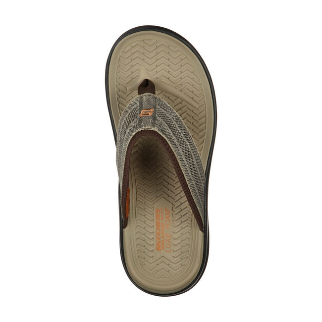 Light Brown - Lifestyle - Skechers Mens Sargo Point Vista Sandals