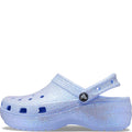 Moon Jelly - Pack Shot - Crocs Womens-Ladies Classic Platform Glitter Clogs