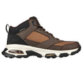 Brown - Back - Skechers Mens Envoy Bulldozer Leather Skech-Air Trainers
