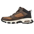 Brown - Side - Skechers Mens Envoy Bulldozer Leather Skech-Air Trainers