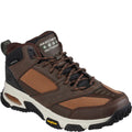 Brown - Front - Skechers Mens Envoy Bulldozer Leather Skech-Air Trainers