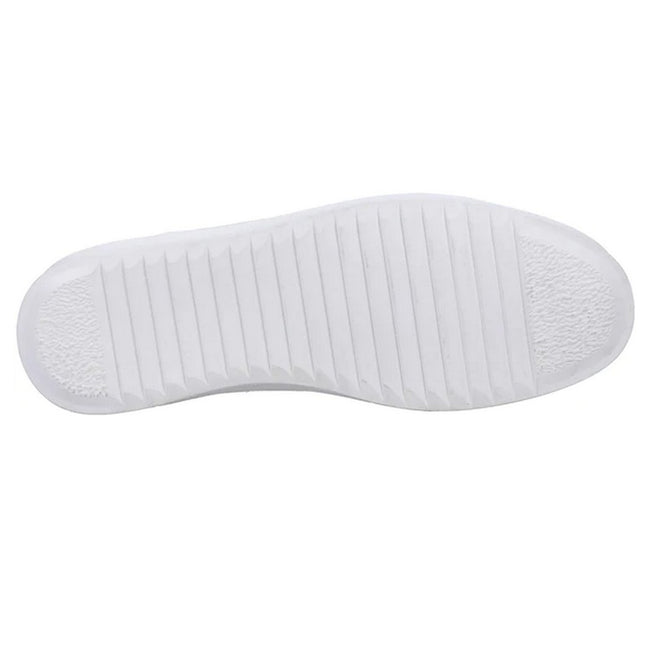 White - Lifestyle - Hush Puppies Mens Mason Leather Lace Up Trainers