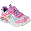 Pink-Multicoloured - Front - Skechers Girls S Lights Rainbow Trainers