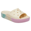 Vanilla-Multicoloured - Front - Crocs Womens-Ladies Classic Ombre Platform Sandals