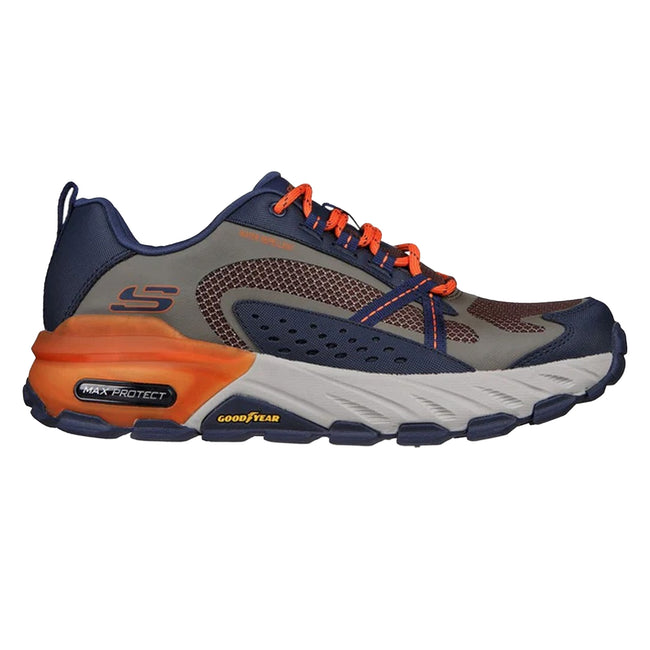 Navy - Back - Skechers Mens Max Protect Leather Trainers