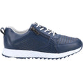 Navy - Side - Fleet & Foster Womens-Ladies June Suede Trainers