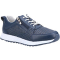 Navy - Front - Fleet & Foster Womens-Ladies June Suede Trainers