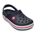 Navy Blue-Red - Front - Crocs Childrens-Kids Crocband Clogs