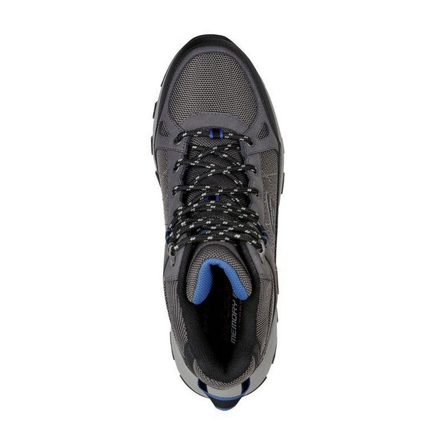 Grey - Lifestyle - Skechers Mens Selmen Melano Leather Hiking Boots